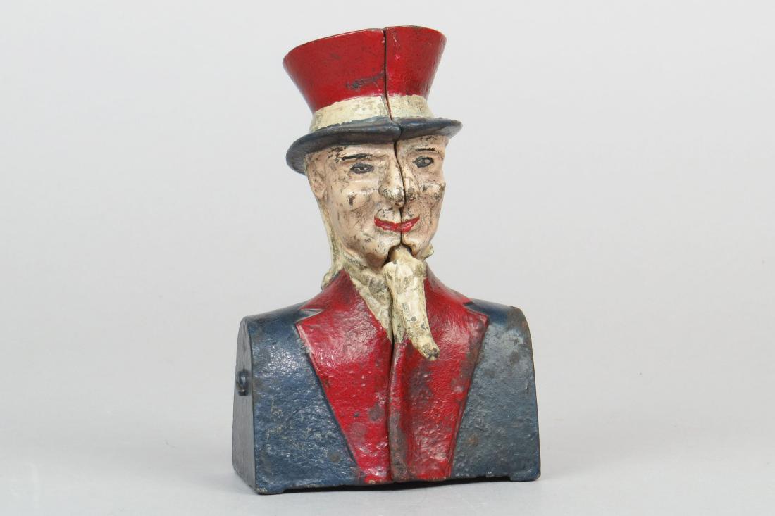 CI Uncle Sam Bust Mechanical Bank (1 of 2)