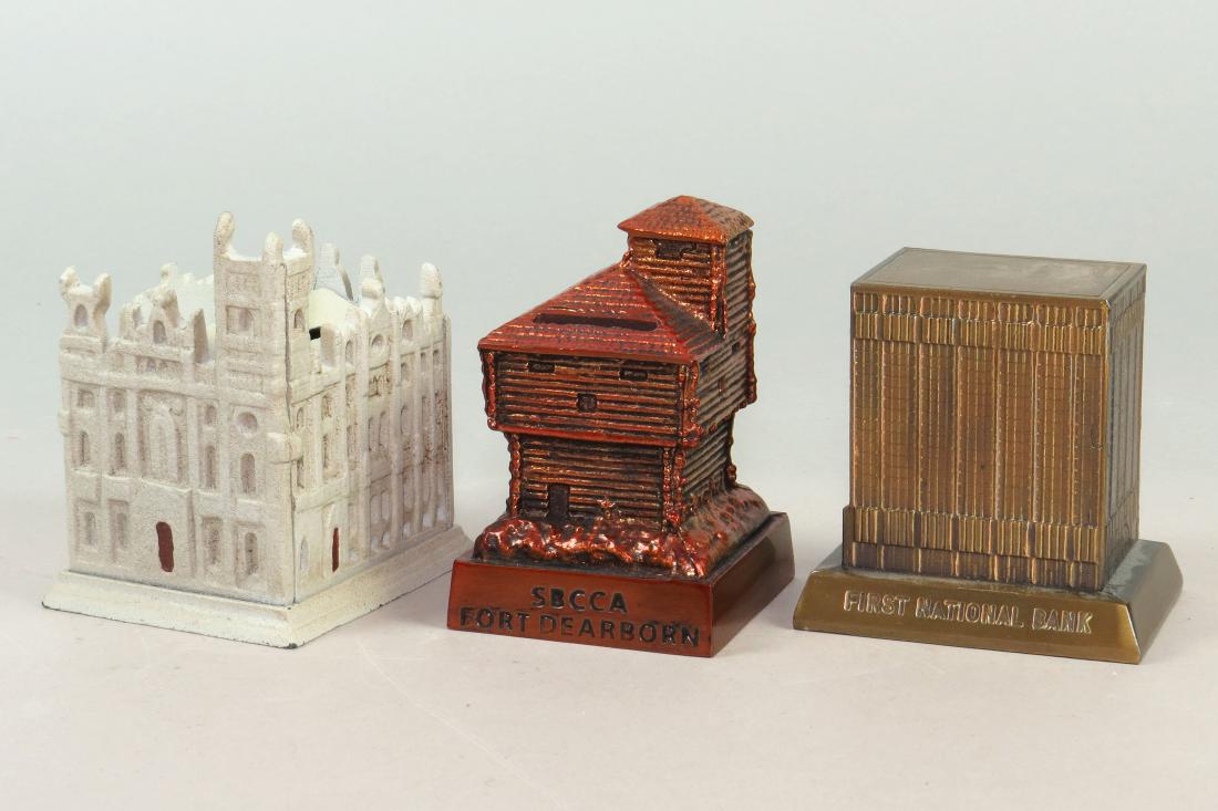 Lot of 3 CI/PM Building Banks (1 of 3)