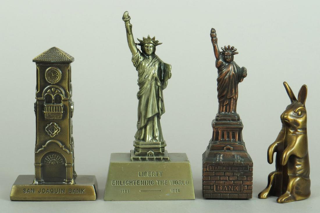 Lot of 4 PM/Brass Misc. Banks (1 of 3)