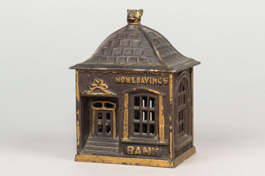 CI Home Savings Bank w/Dog Finial, Lg. (1 of 2)