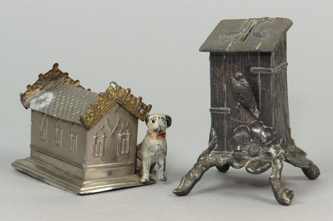 Lot of 2 Lead/Tin/Spelter Misc. Banks (1 of 2)