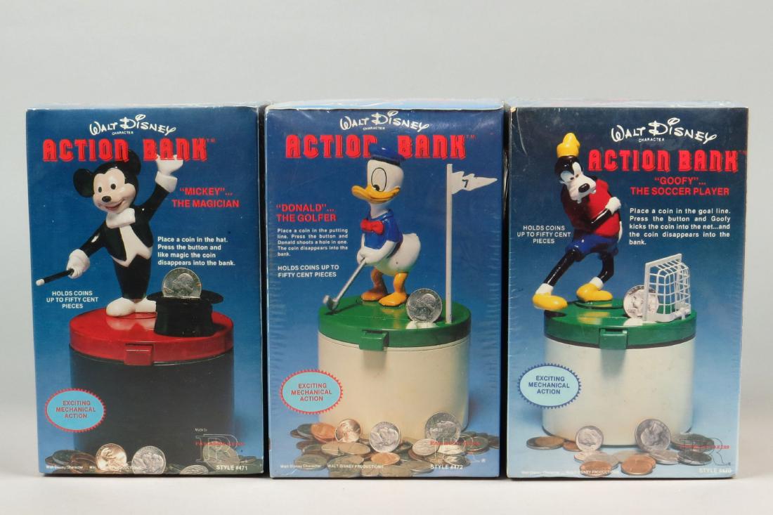 Lot of 3 Plastic Disney Character Banks (1 of 1)