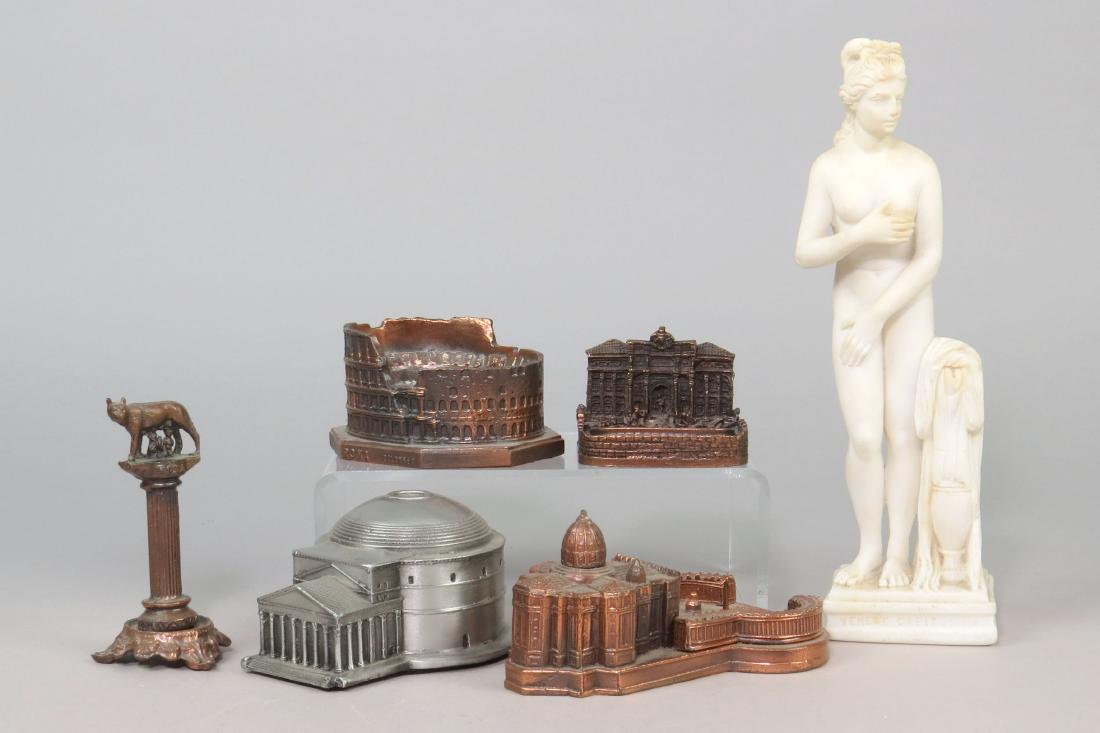 Lot of 6 PM/Chalk Roman Souvenir Buildings (1 of 1)