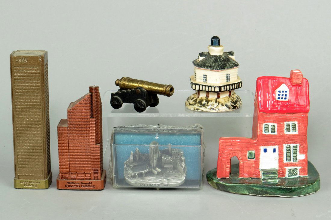 Lot of 6 Cearmic/Metal Baltimore Souvenir Bldg. & (1 of 1)