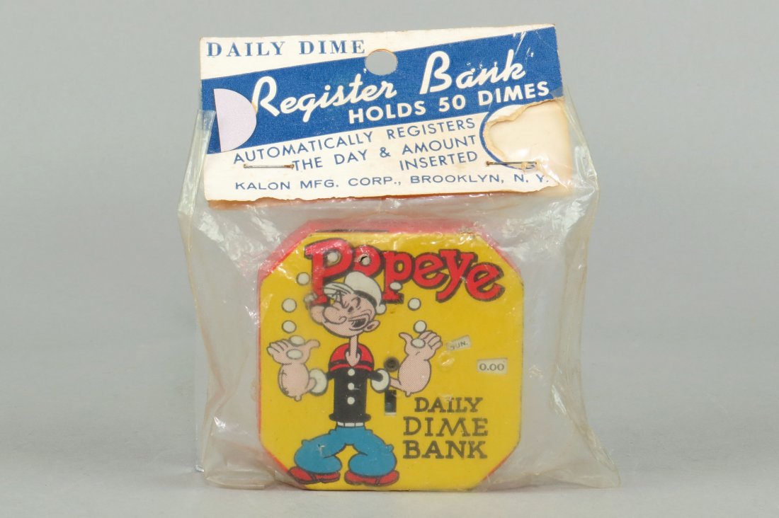 Tin "Popeye Daily Dime Bank" (1 of 2)
