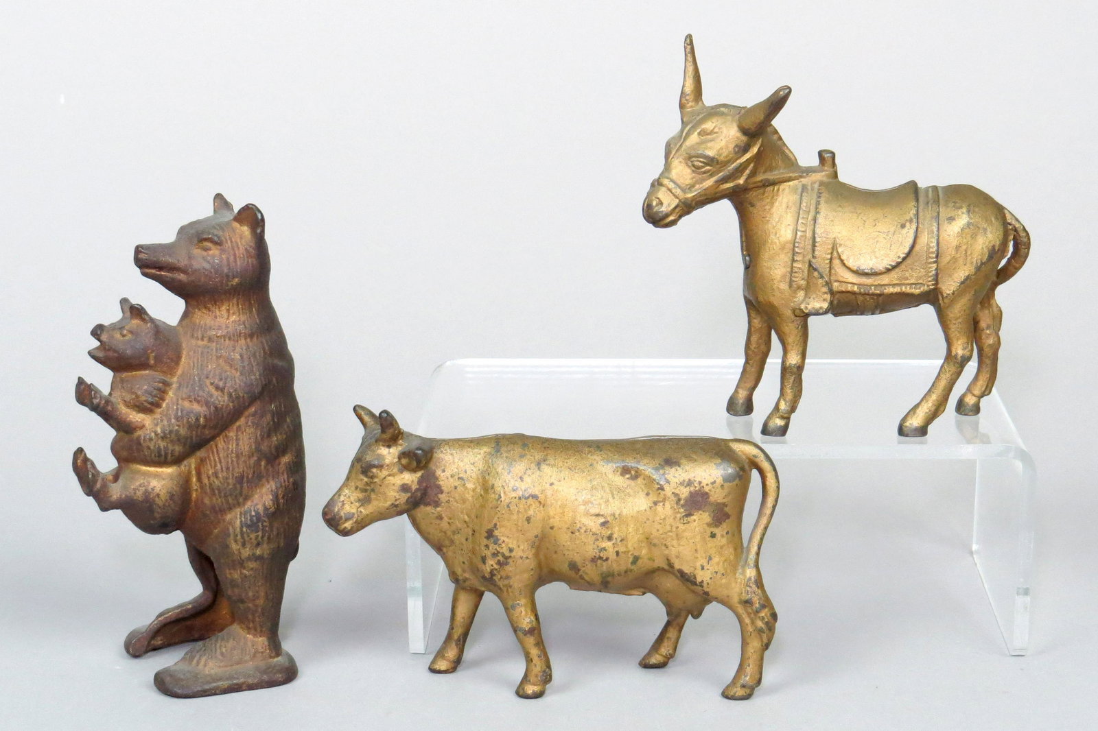 Lot of 3 CI Animal Banks (1 of 2)