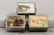 Lot of 3 Tin Money Chest Banks