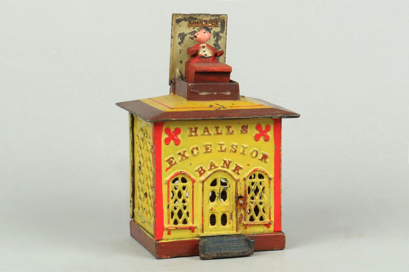 CI "Hall's Excelsior Bank" Mechanical Bank (1 of 3)