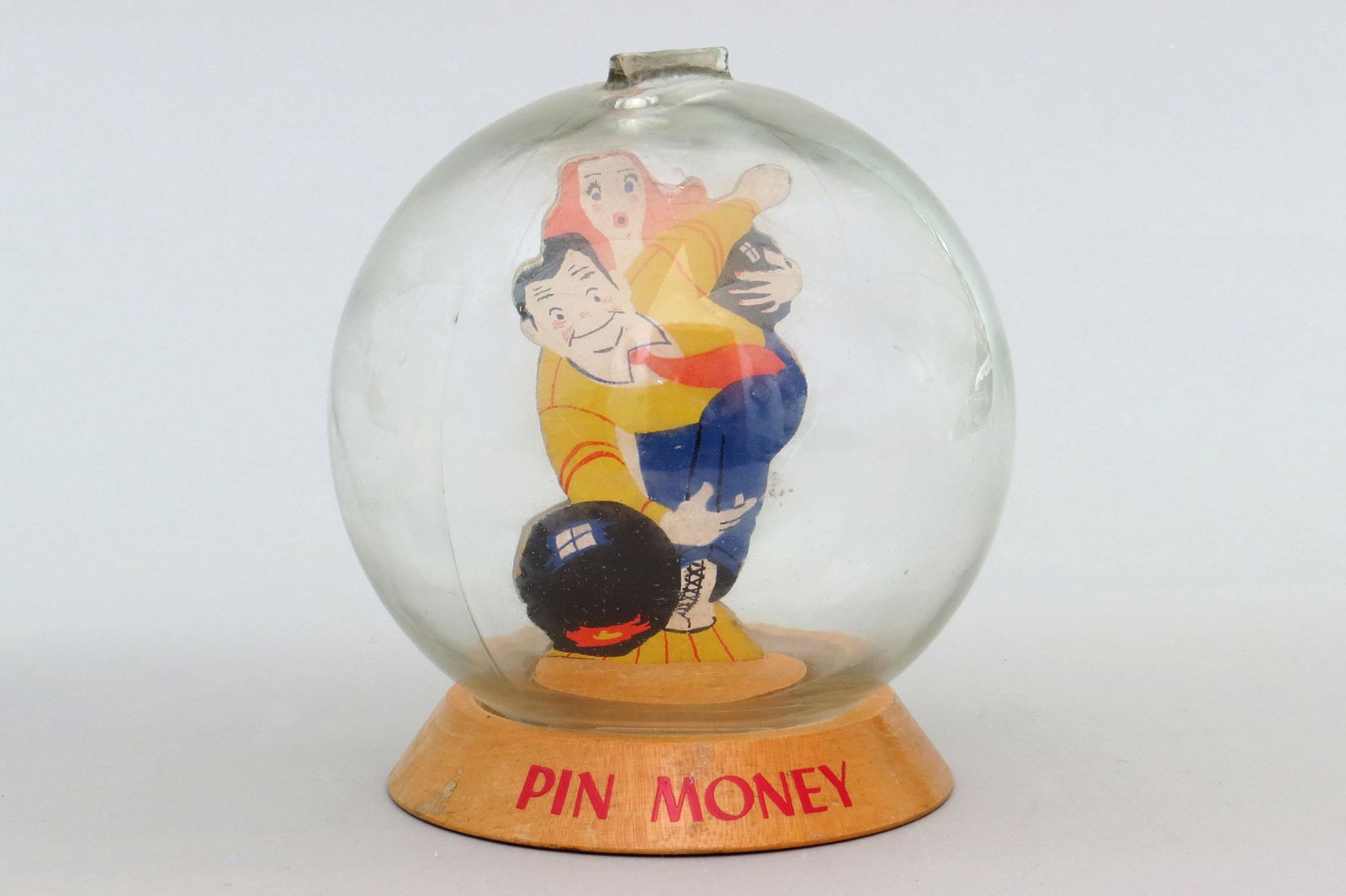 Wood/Glass "Pin Money" Bubble Bank (1 of 3)