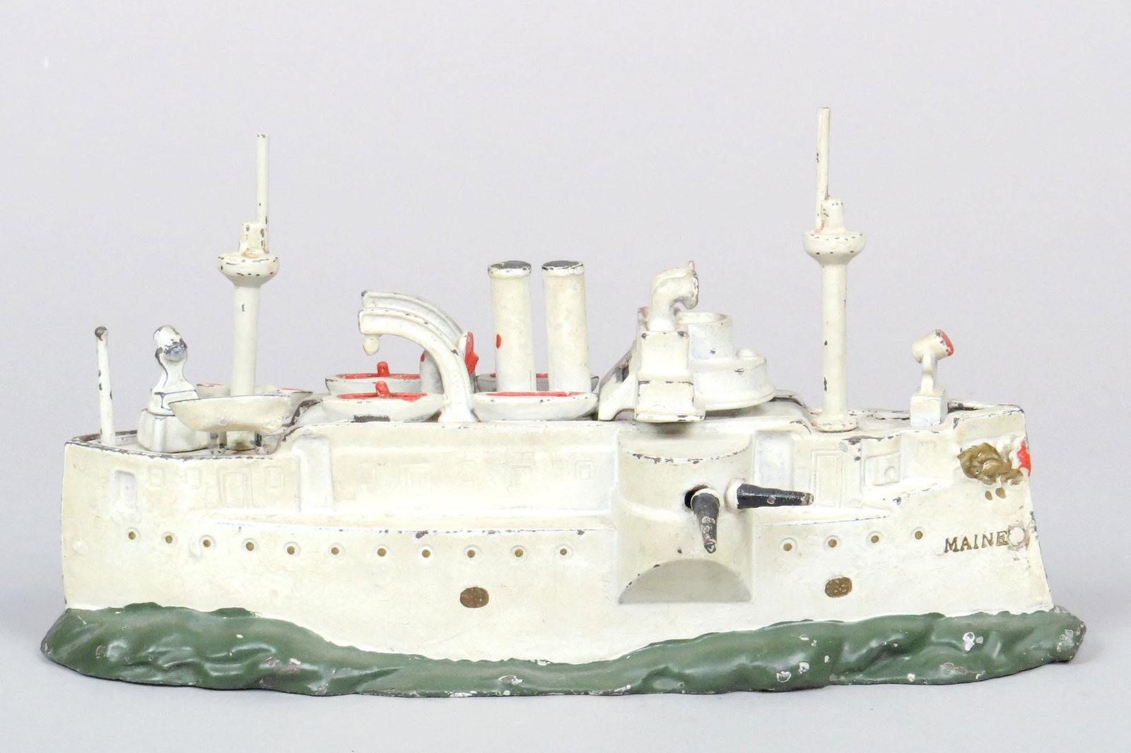 CI Battleship Marked "Maine" Bank (1 of 2)