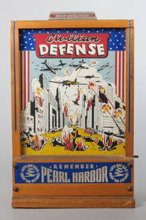 "Civilian Defense" Penny Drop Coin Operated Game: "Civilian Defense" Penny Drop Coin Operated Game