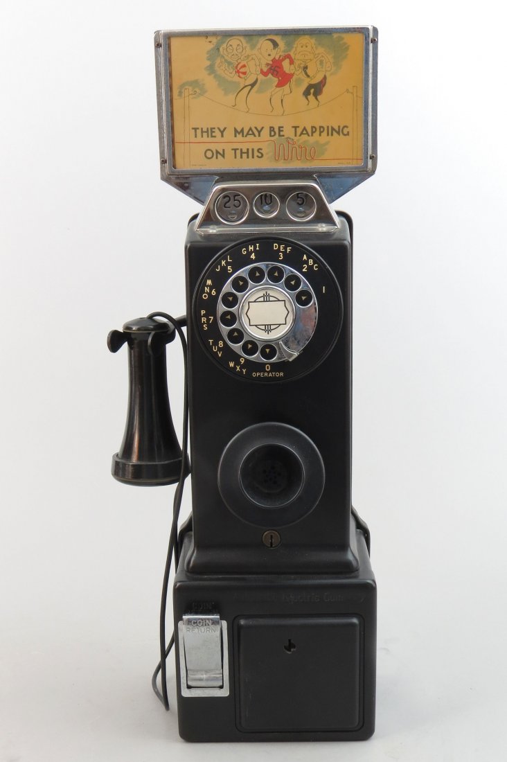 Pay Phone w/War Theme on Marquee (1 of 1)