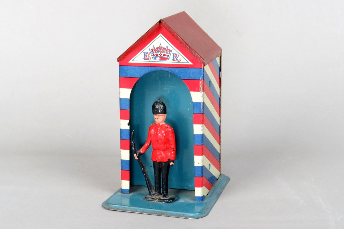 Tin English Guard in Guardhouse Bank (1 of 3)