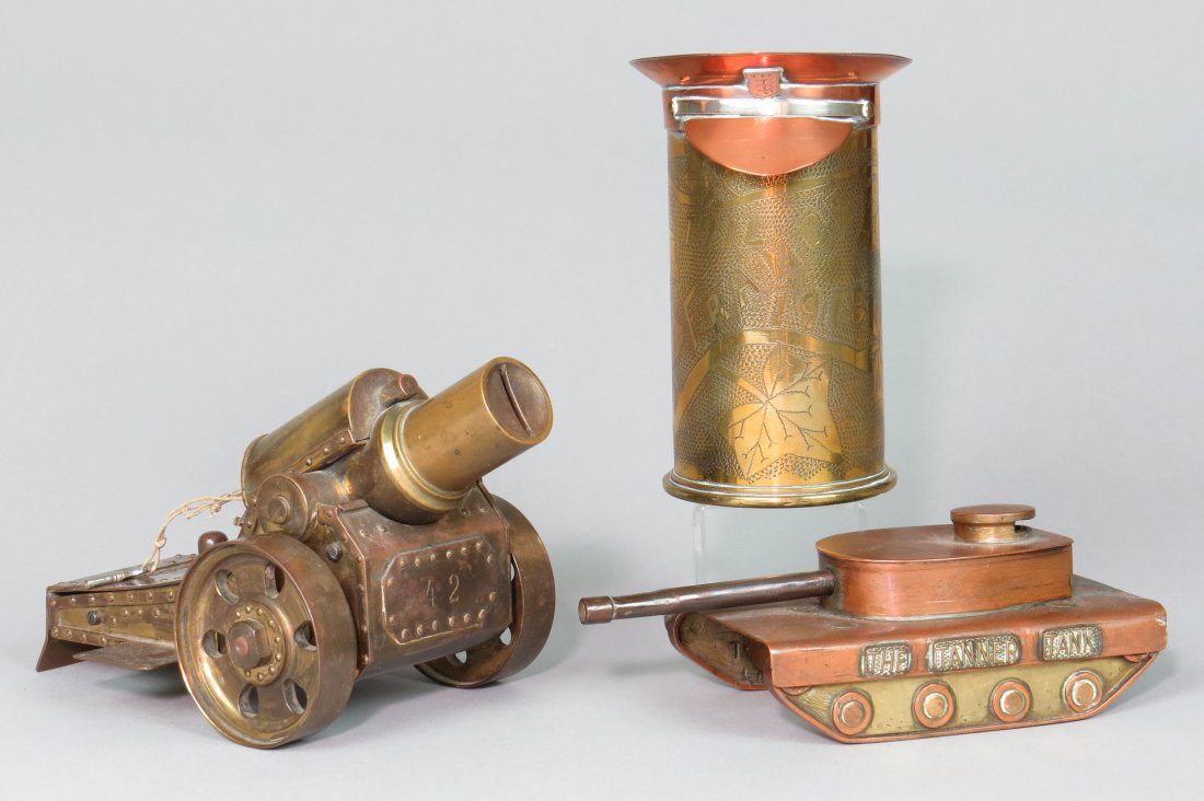 Lot of 3 Brass War Banks (1 of 2)