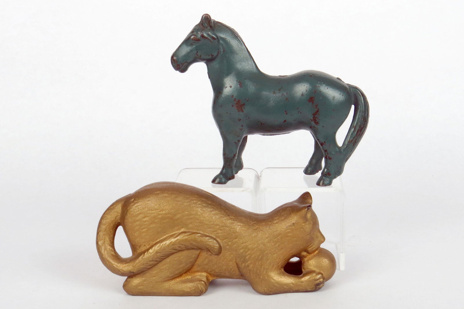 Lot of 2 CI Animal Banks (1 of 2)