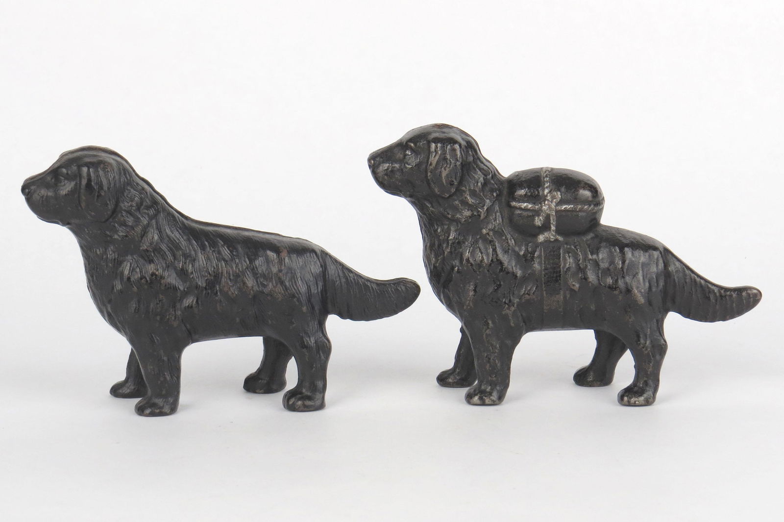 Lot of 2 CI Dog Banks (1 of 2)