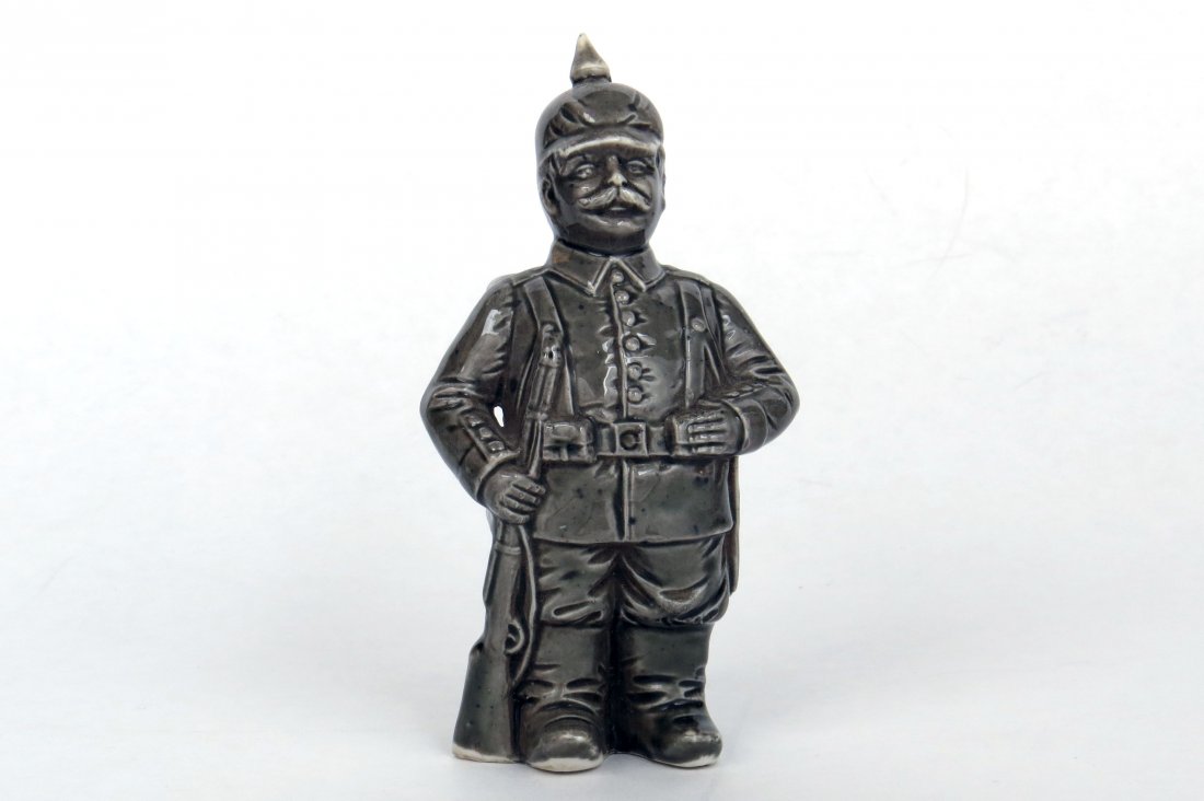 Ceramic German Soldier w/Rifle Bank (1 of 2)