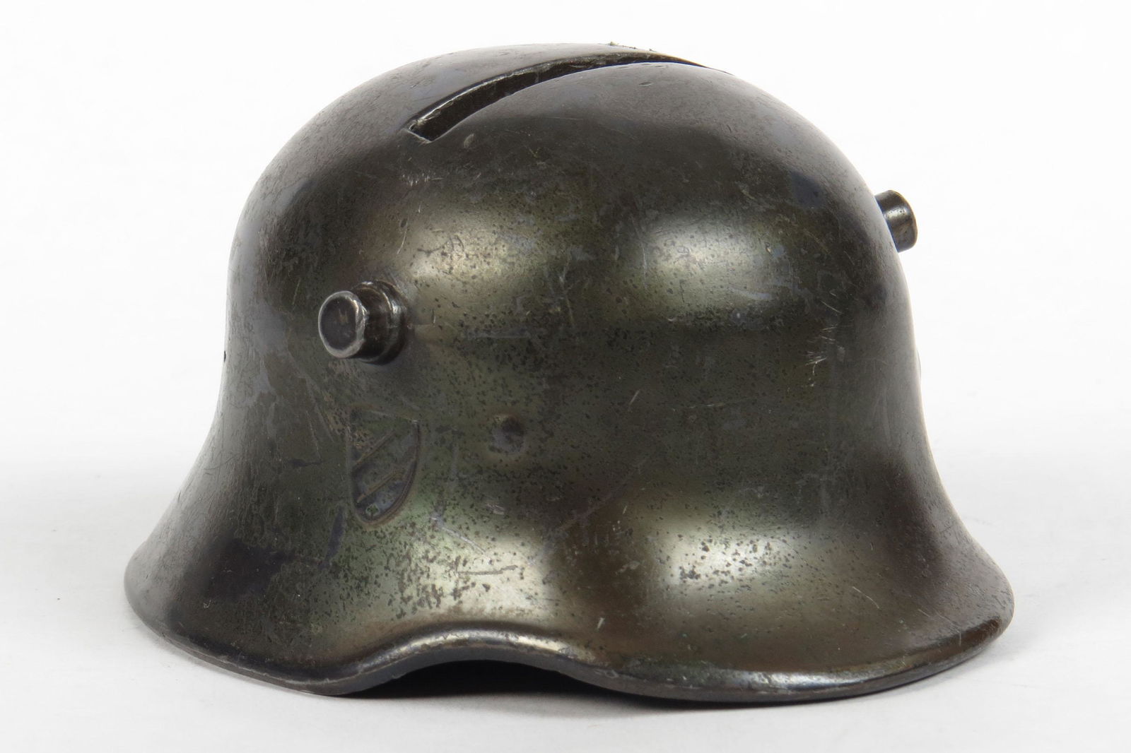 Lead German Military Helmet Bank (1 of 3)