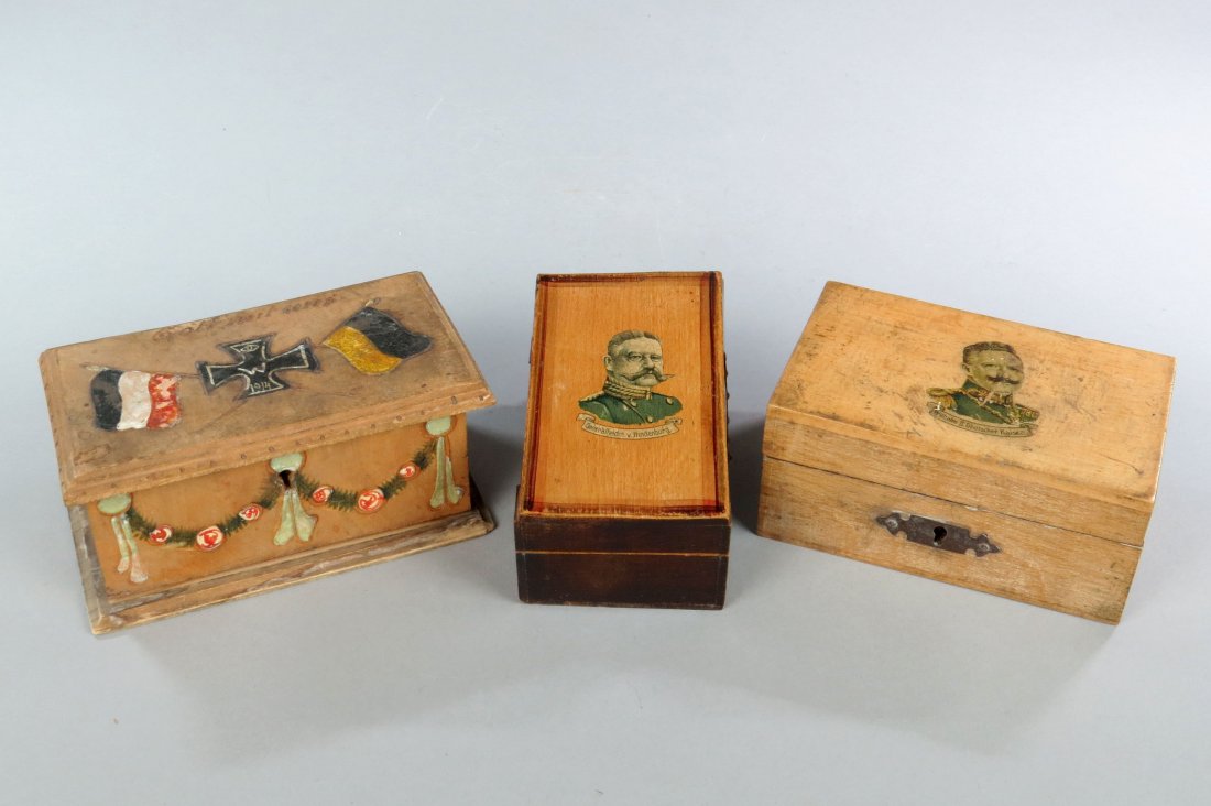 Wood 3 Small Document Box Banks (1 of 2)