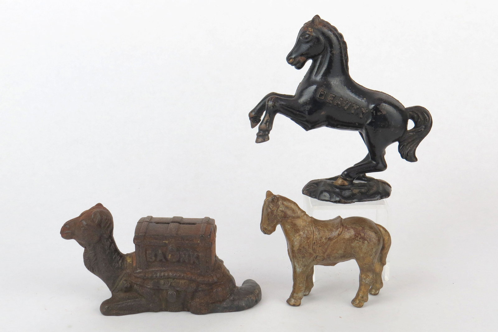 Lot of 3 CI Animal Banks (1 of 2)