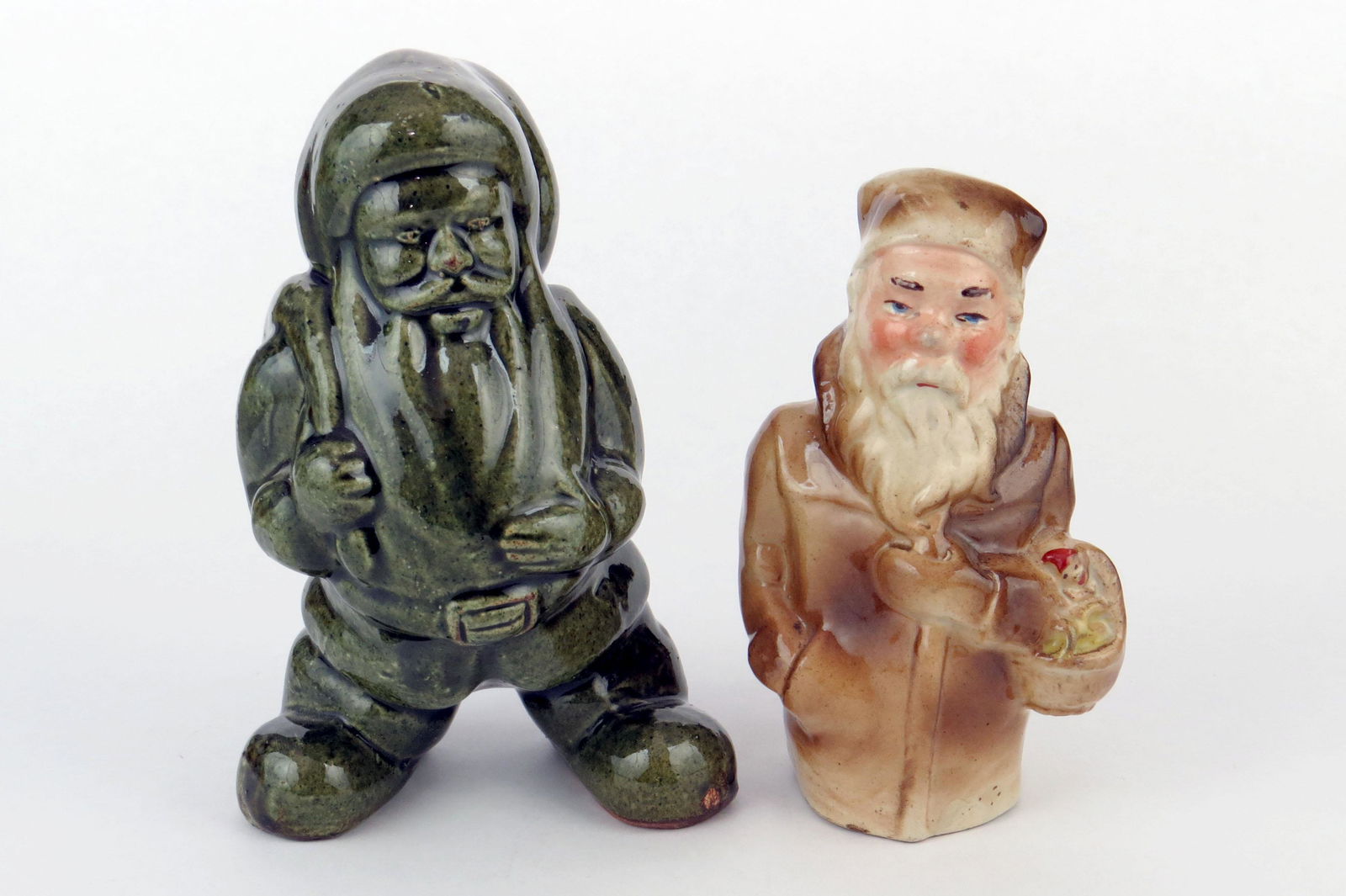 Lot of 2 Ceramic Santa Claus Banks (1 of 3)