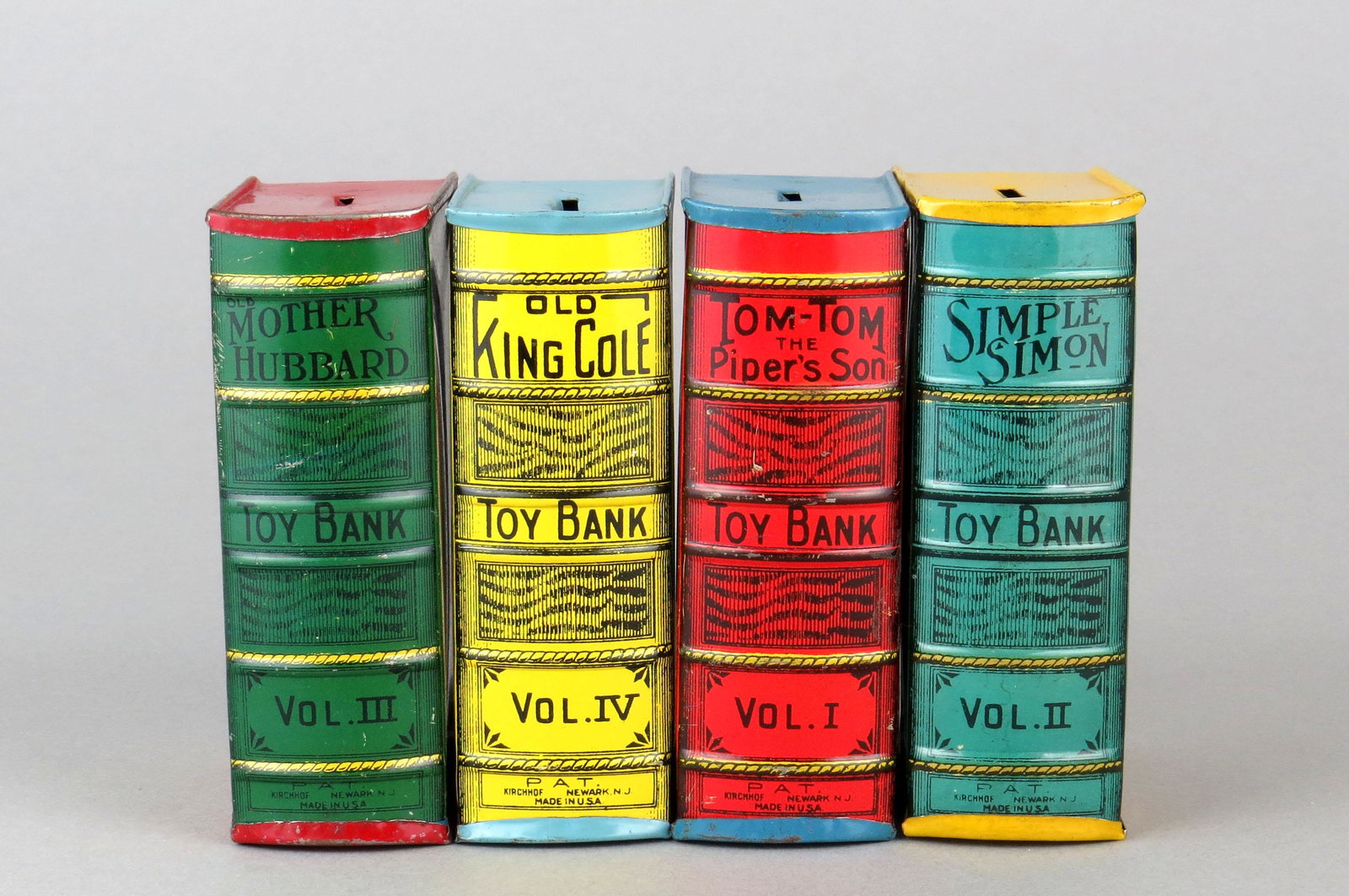 Lot of 4 Tin Children's Book Banks (1 of 4)