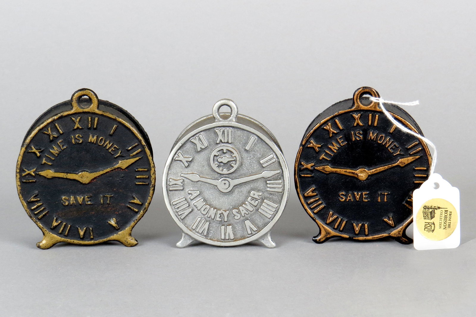 Lot of 3 CI/Alum. Clock Banks (1 of 2)