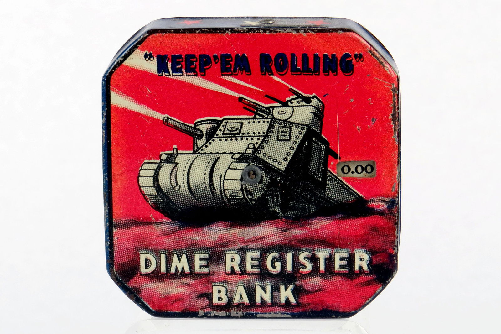 Keep 'em Rolling Dime Register Bank
