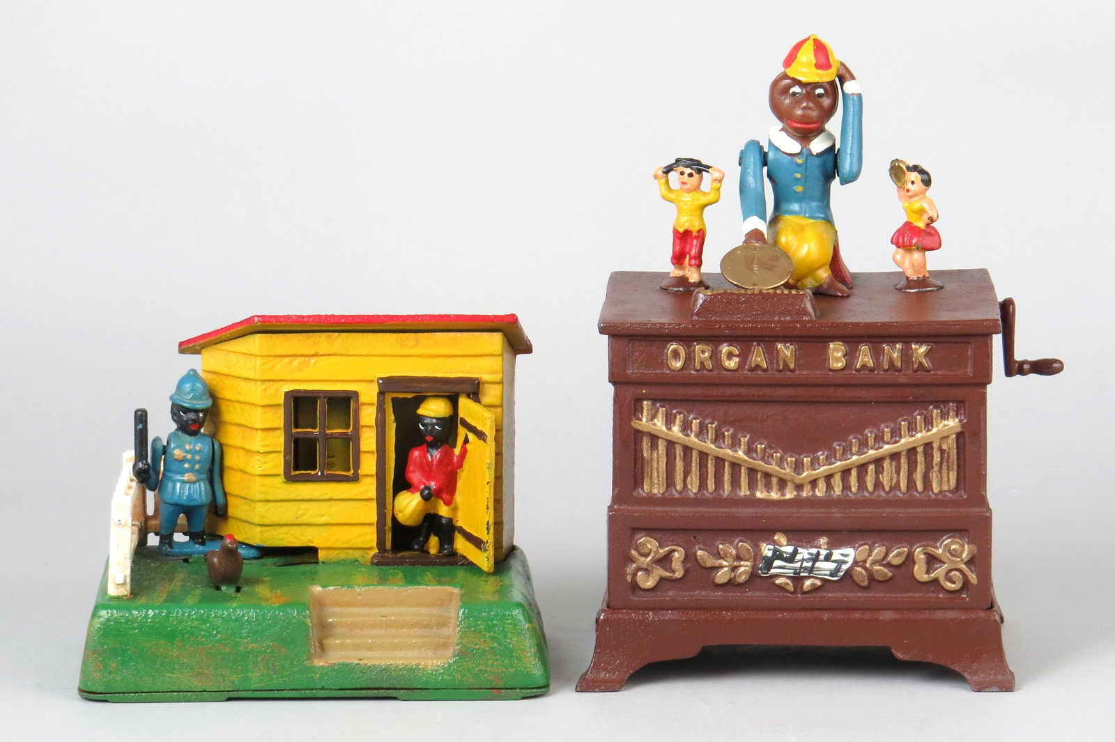 Lot of 2 Book of Knowledge Mechanical Banks (1 of 3)