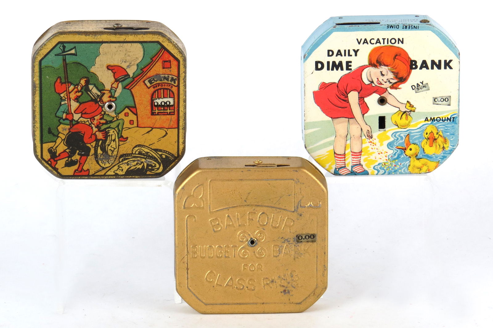 Lot of 3 Dime Register Banks (1 of 2)