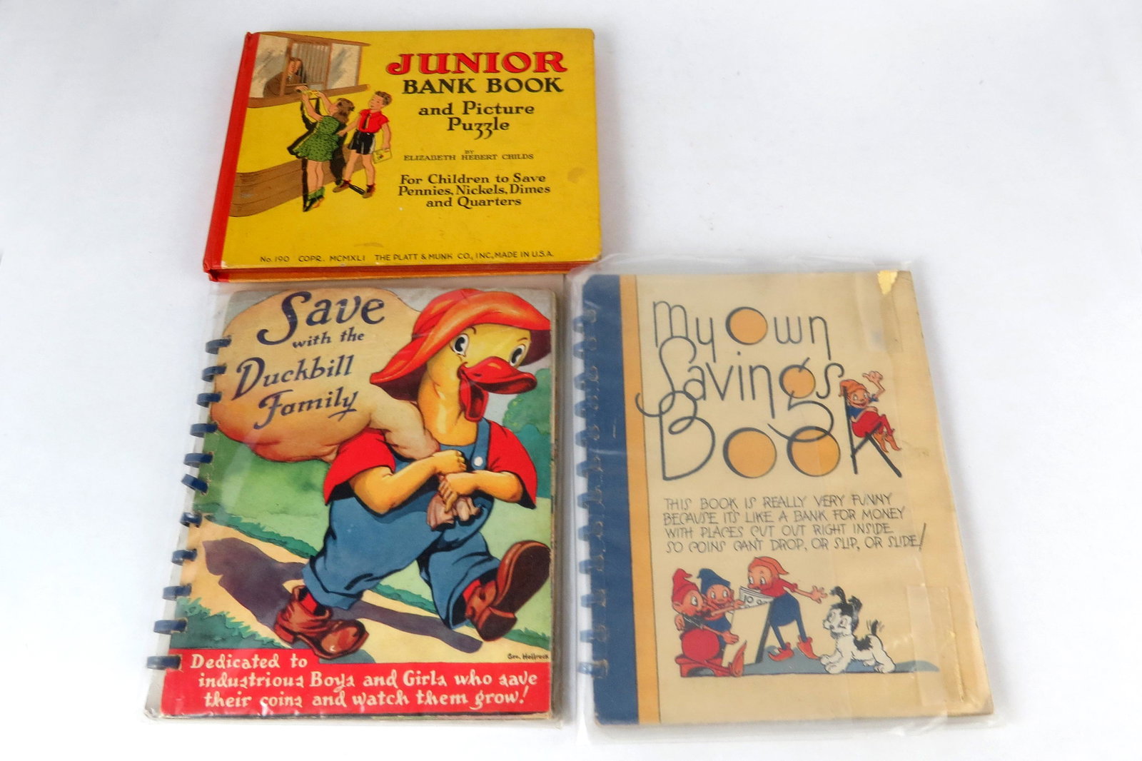 Lot of 3 Coin Holder Bank Books (1 of 1)