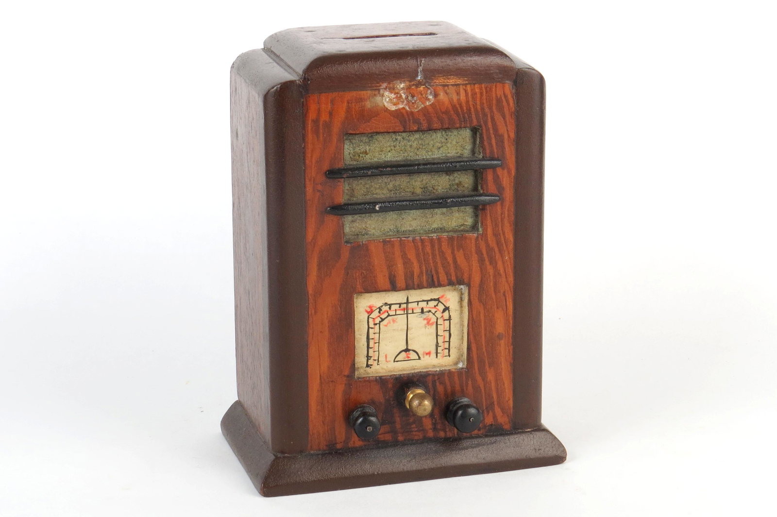 Lot of 2 Radio Banks: 2 Radio Banks, Wood: 6 1/2"