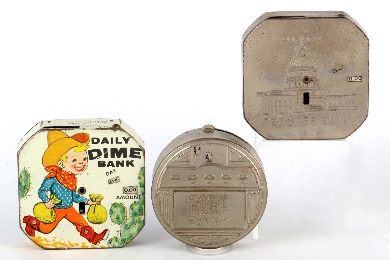 Lot of 3 Dime Register Banks (1 of 2)