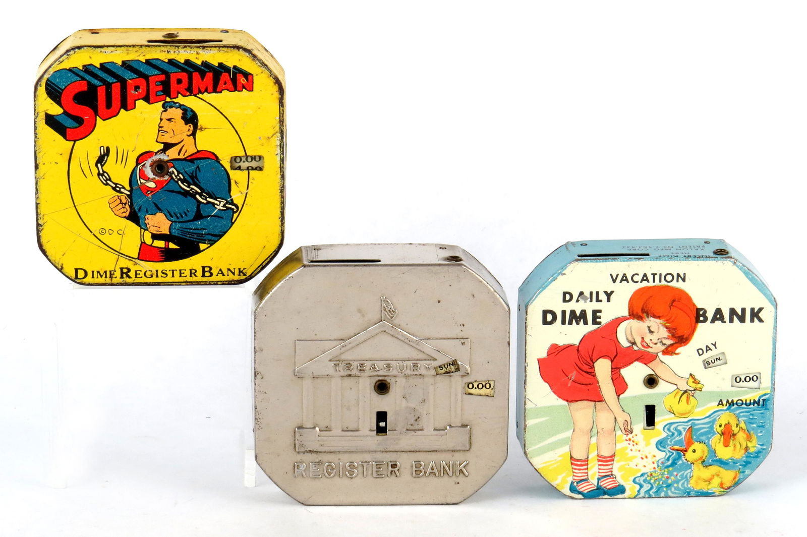 Lot of 3 Dime Register Banks (1 of 2)