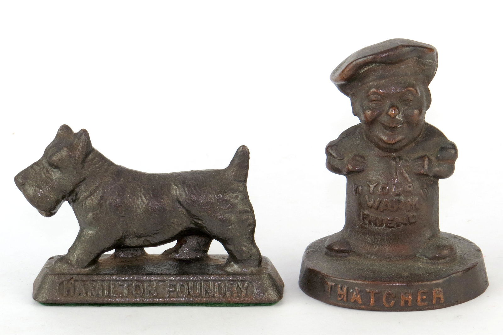 Lot of 2 Adv. Paperweights (1 of 2)