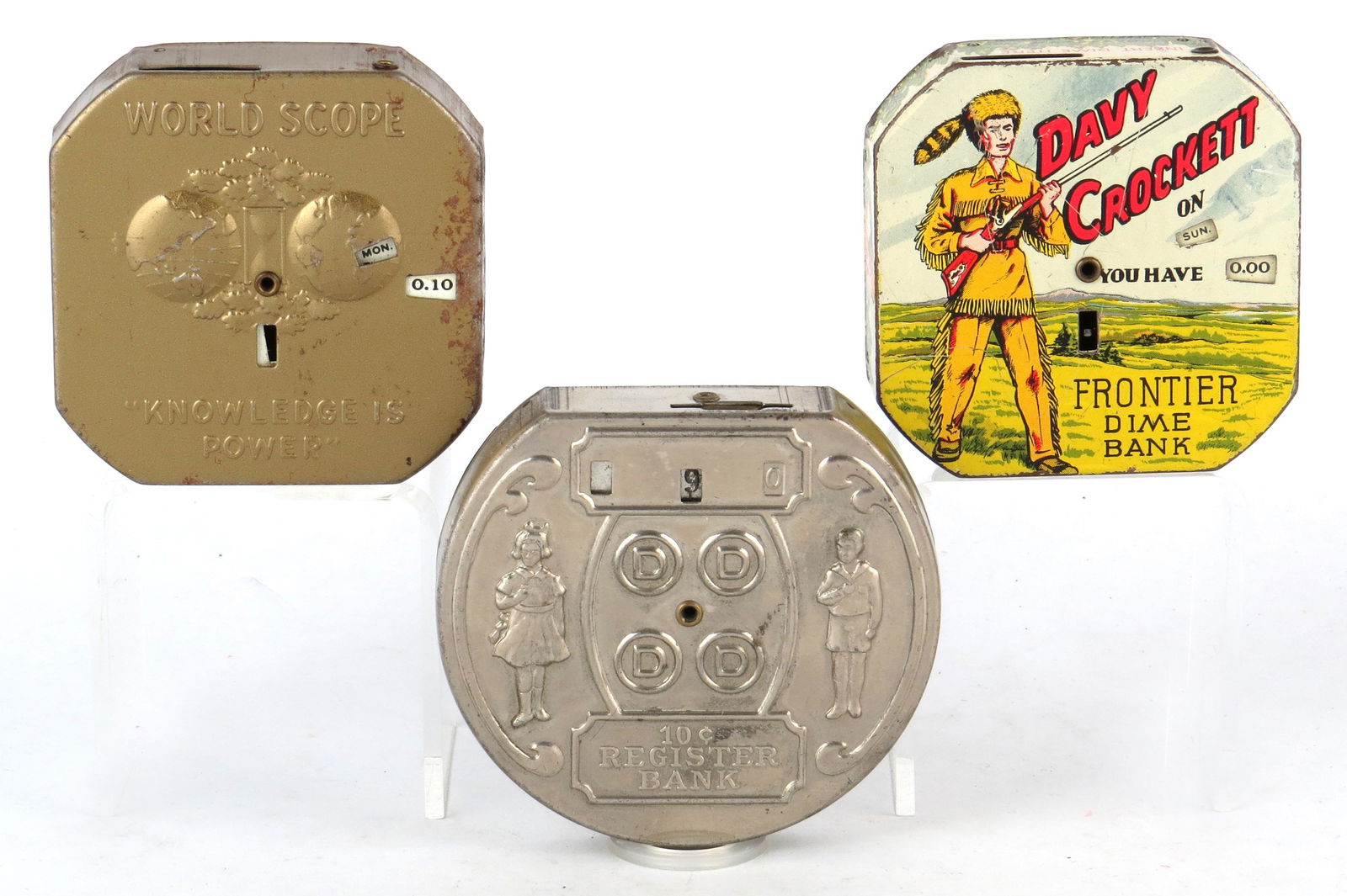 Lot of 3 Dime Register Banks (1 of 2)