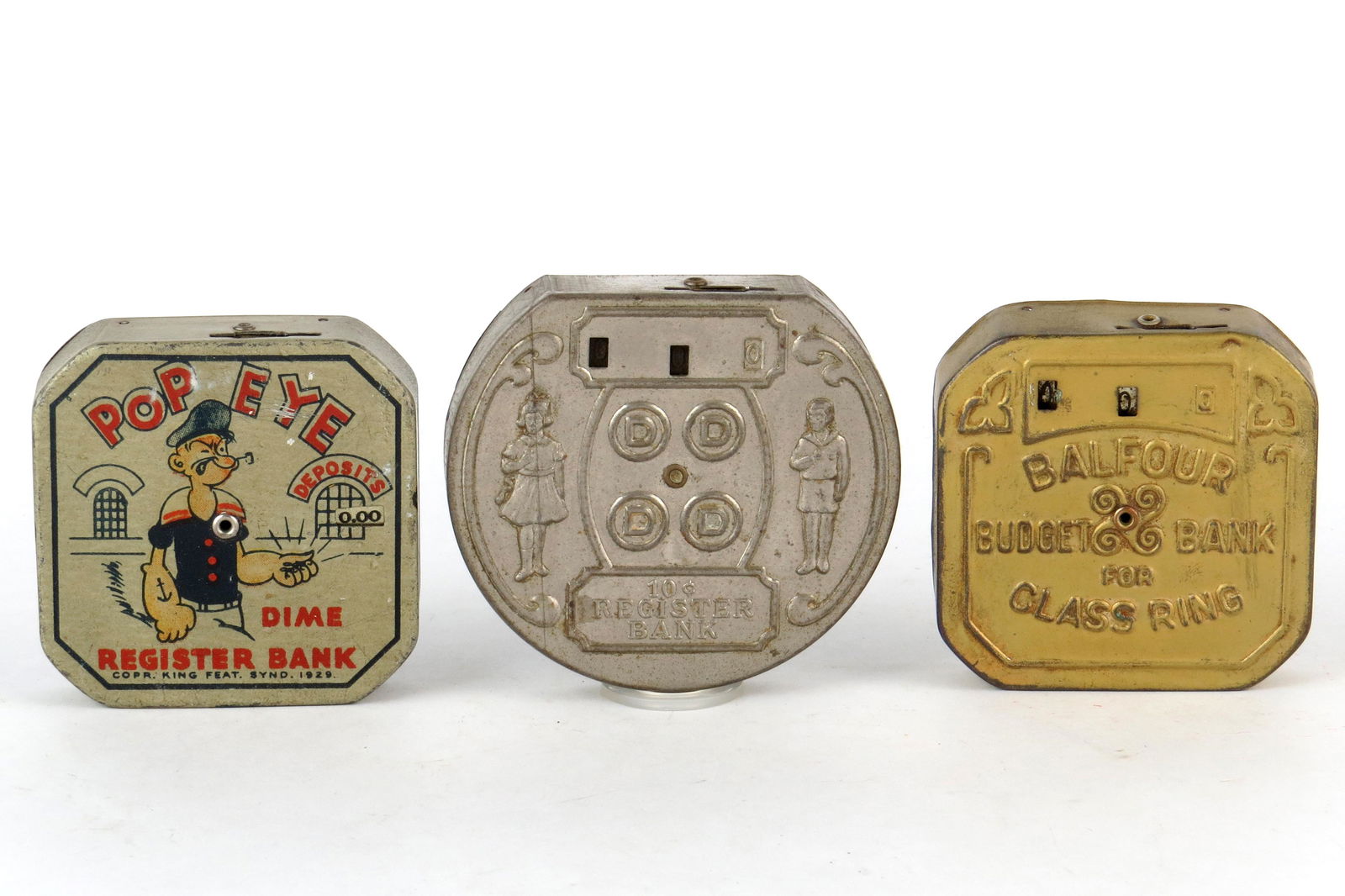 Lot of 3 Dime Register Banks (1 of 2)