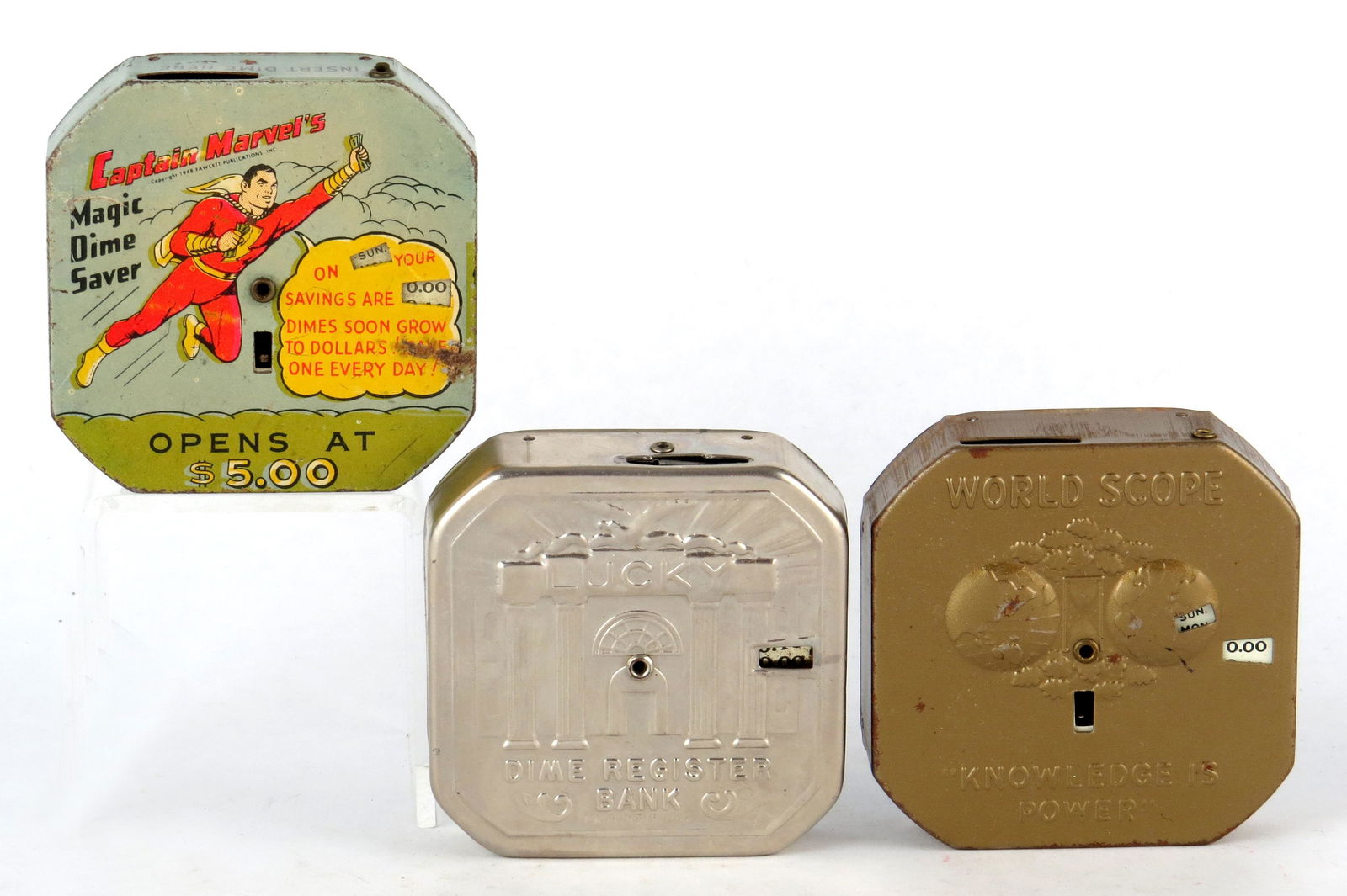 Lot of 3 Dime Register Banks (1 of 2)