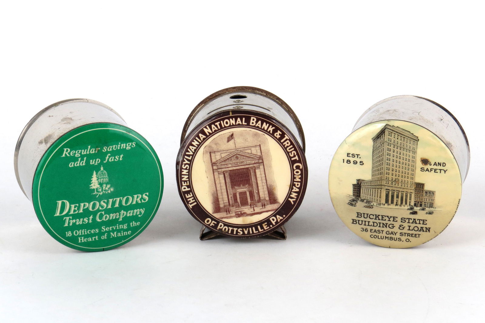 Lot of 3 Fat Celluloid Banks (1 of 2)