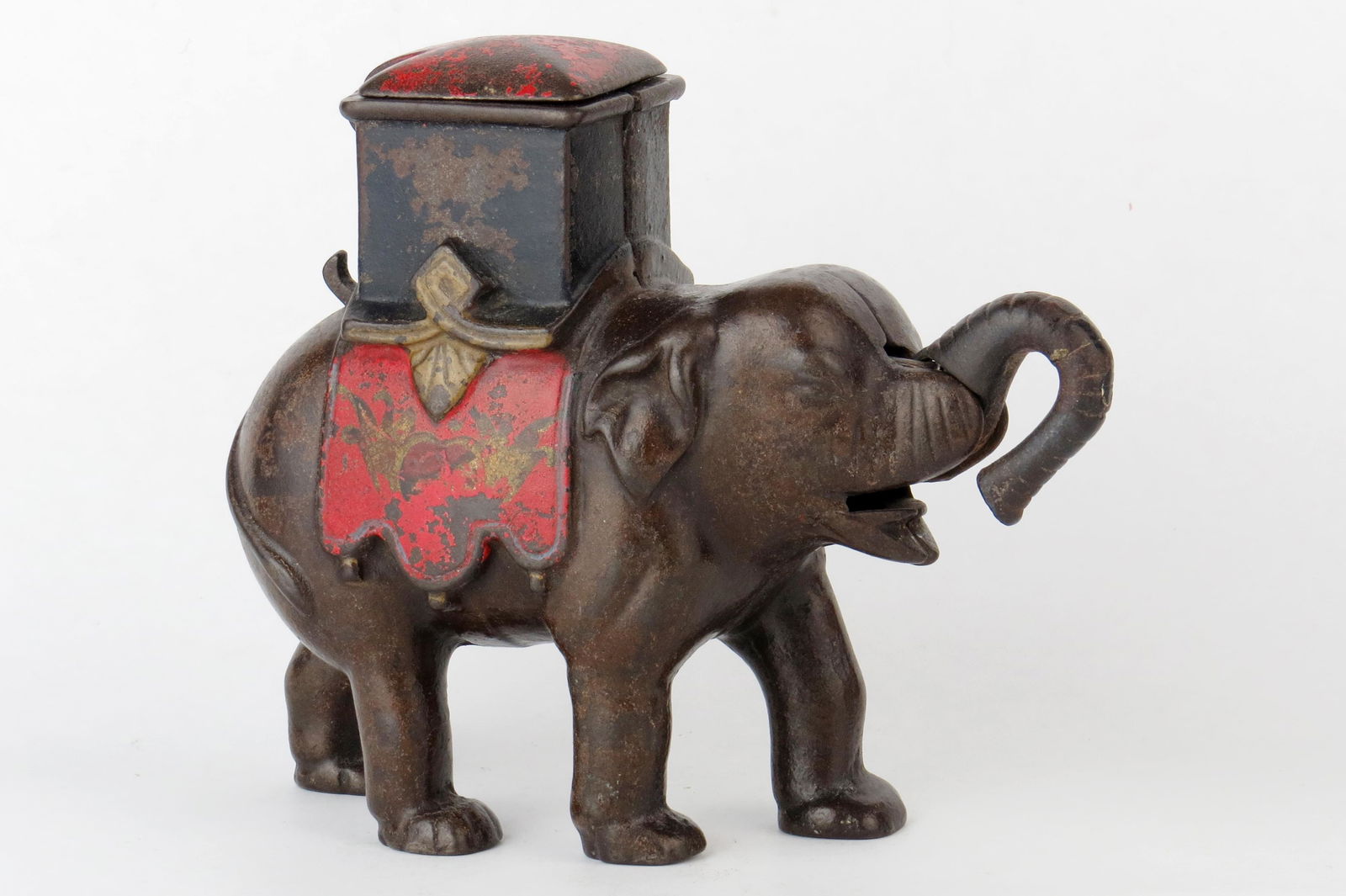 Elephant, Man in Howdah Mechanical Bank (1 of 4)