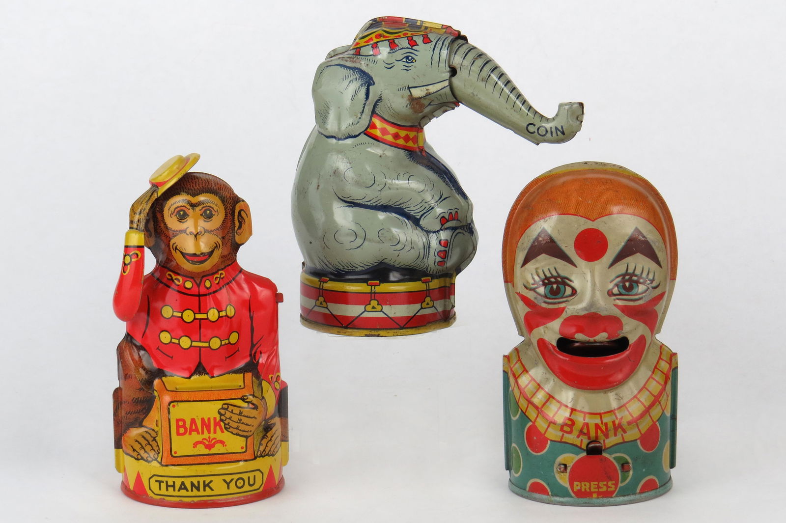 Lot of 3 Chein Mechanical Banks (1 of 3)