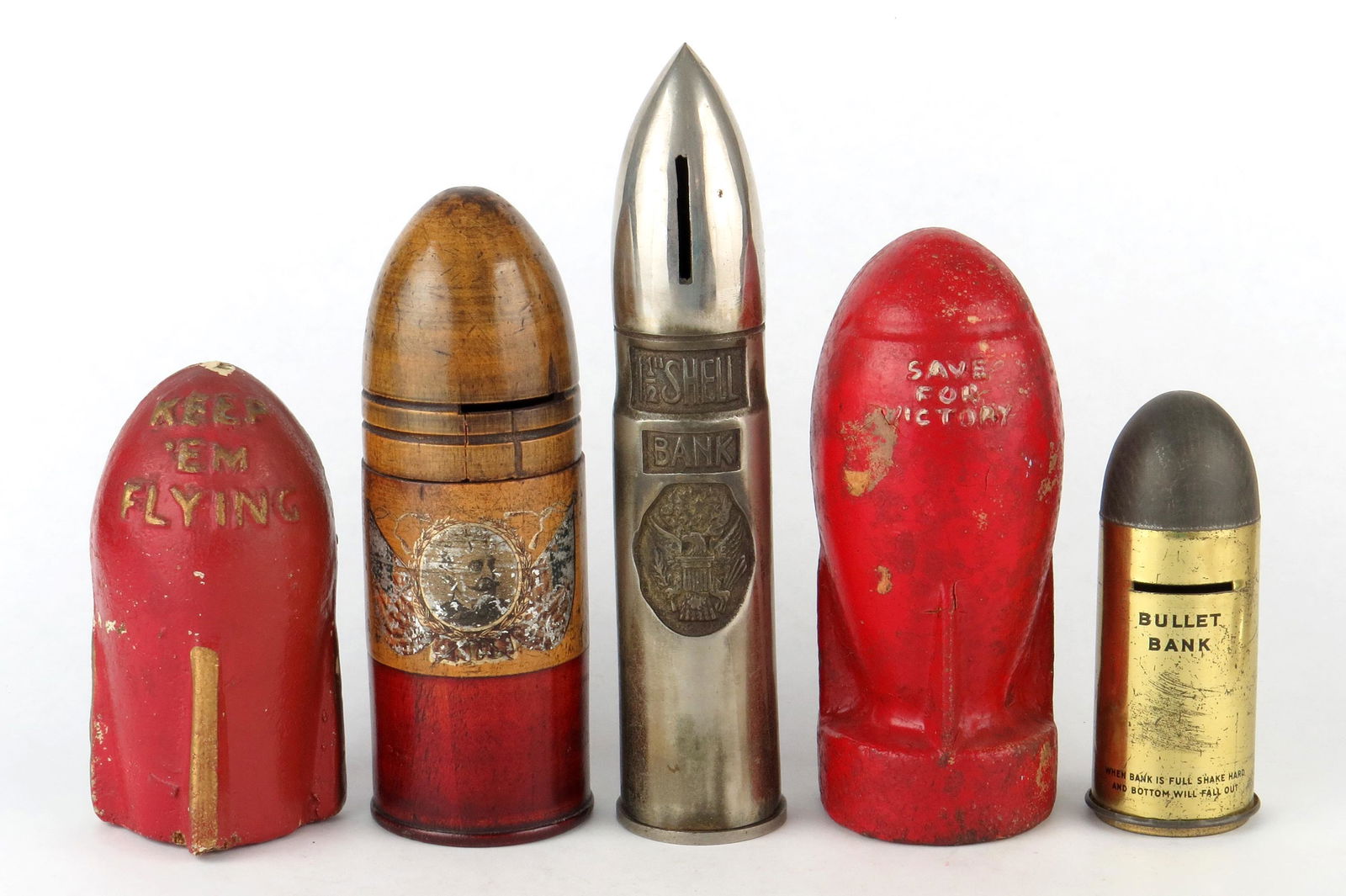 Lot of 5 Shell Banks (1 of 2)