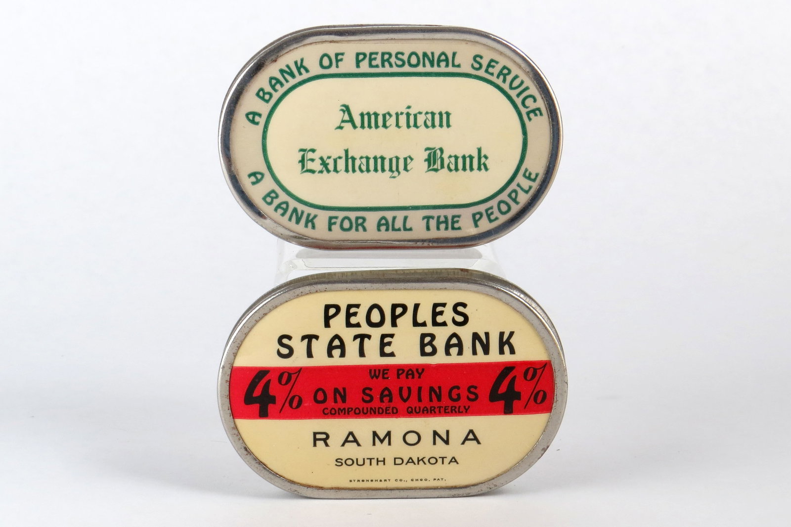 Lot of 2 Oval Pocket Banks (1 of 2)