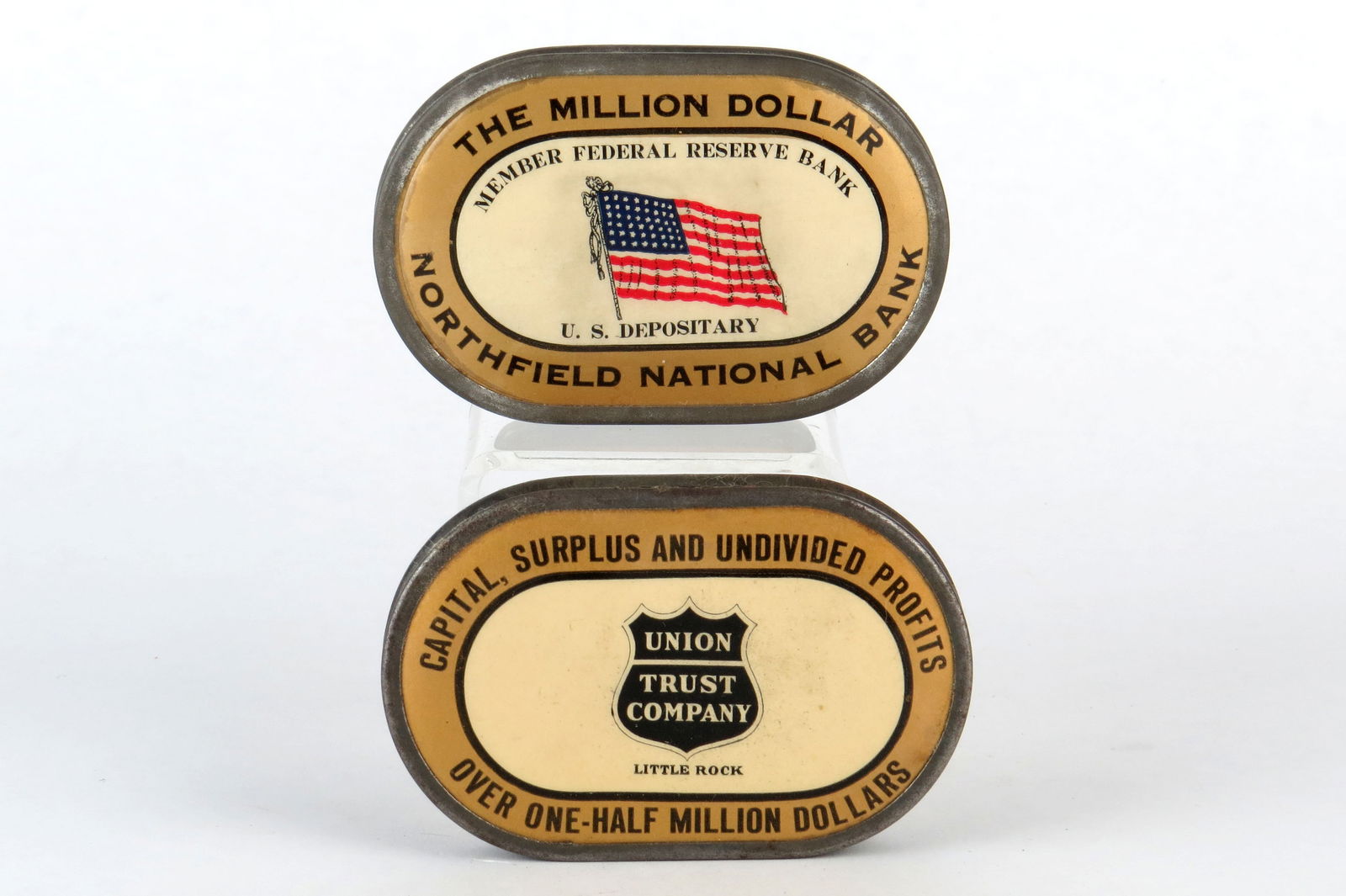 Lot of 2 Oval Pocket Banks (1 of 2)