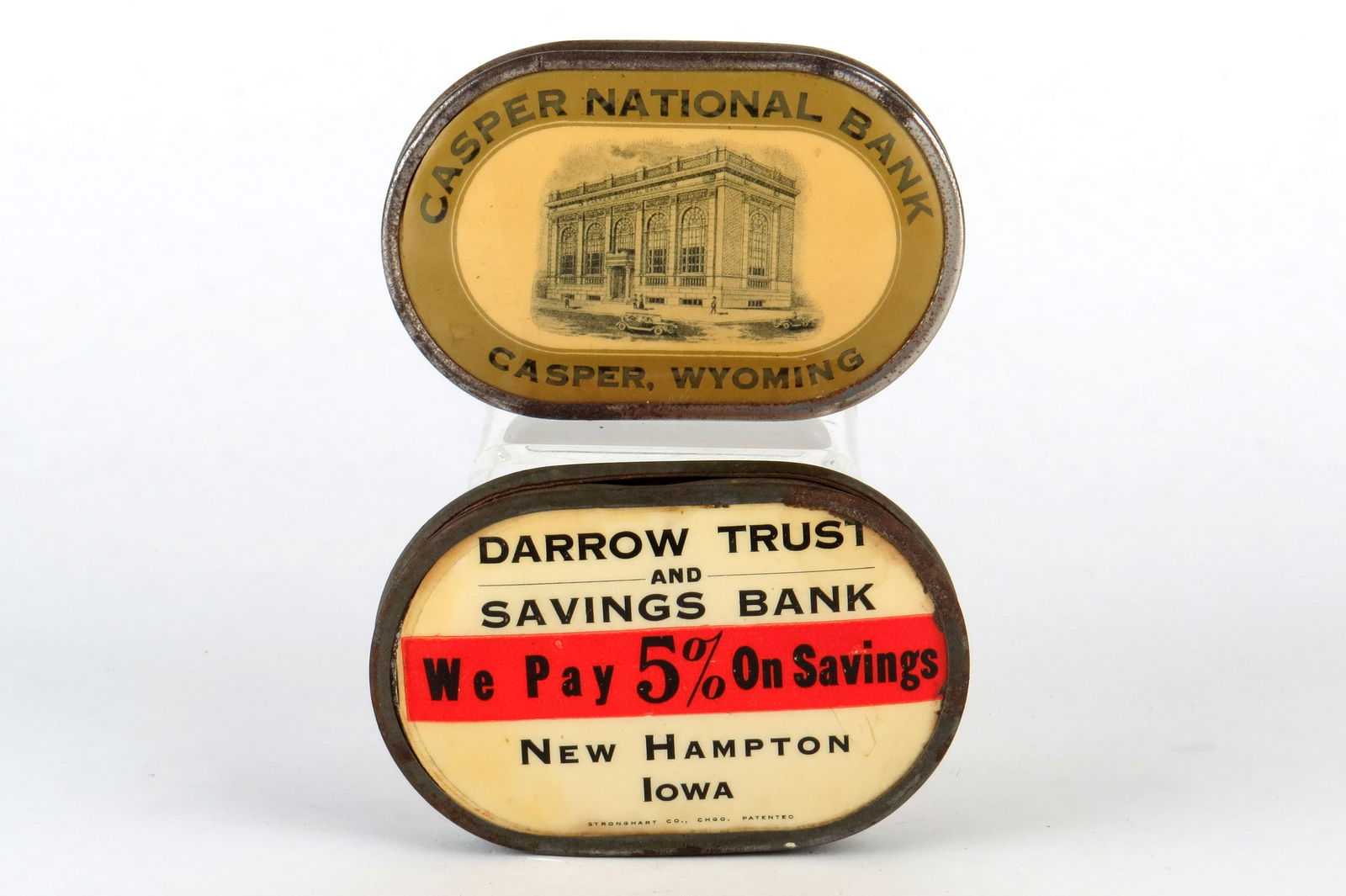 Lot of 2 Oval Pocket Banks (1 of 2)