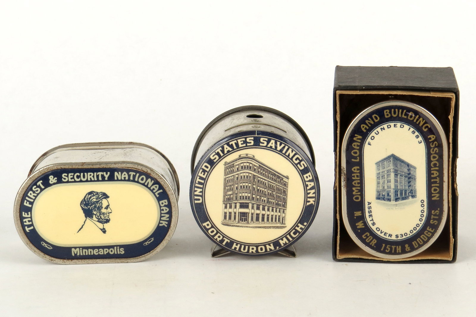 Lot of 3 Fat Celluloid Banks (1 of 2)