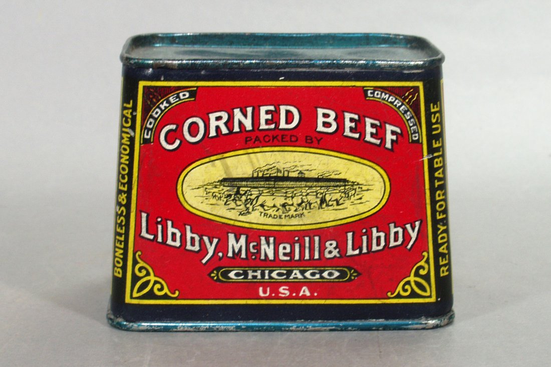 "Libby, McNeill & Libby Corned Beef" Bank, tin