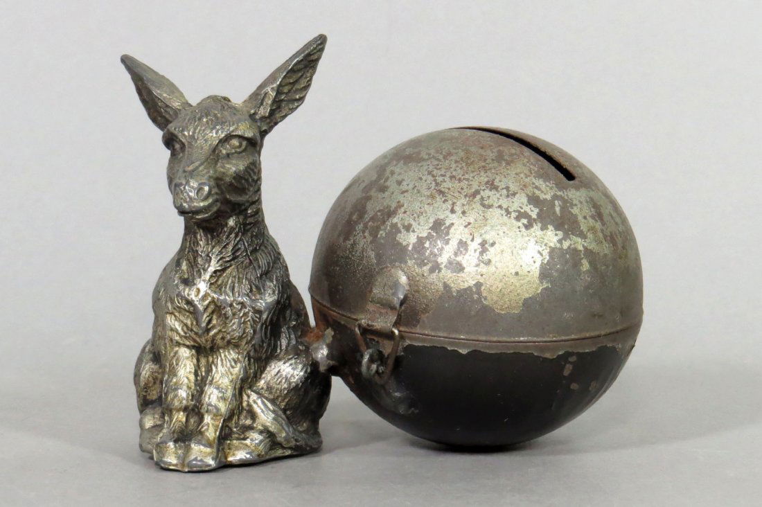 Donkey by Ball, Silvered Lead Bank (1 of 2)