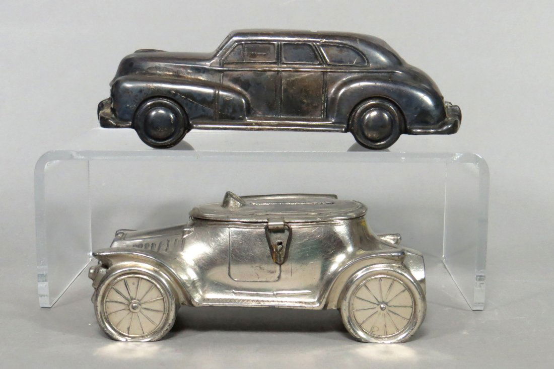 Lot of 2 Auto Banks, Silvered Lead Bank (1 of 3)