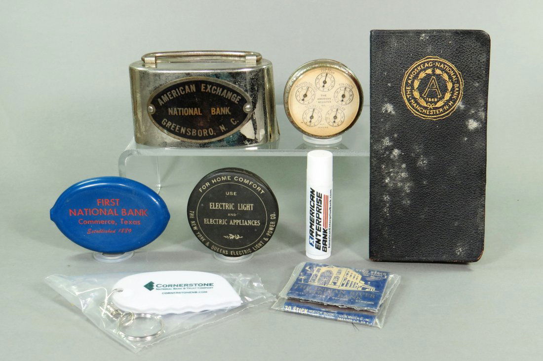 Lot of 8 Misc. Mostly Bank Related Items (1 of 2)